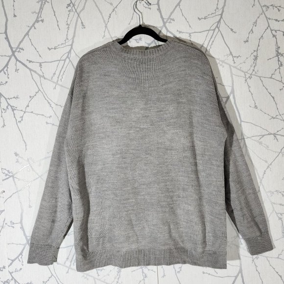 mySTYLE Gray Knit Christmas Theme Penguins Printed Sweater - Picture 2 of 4